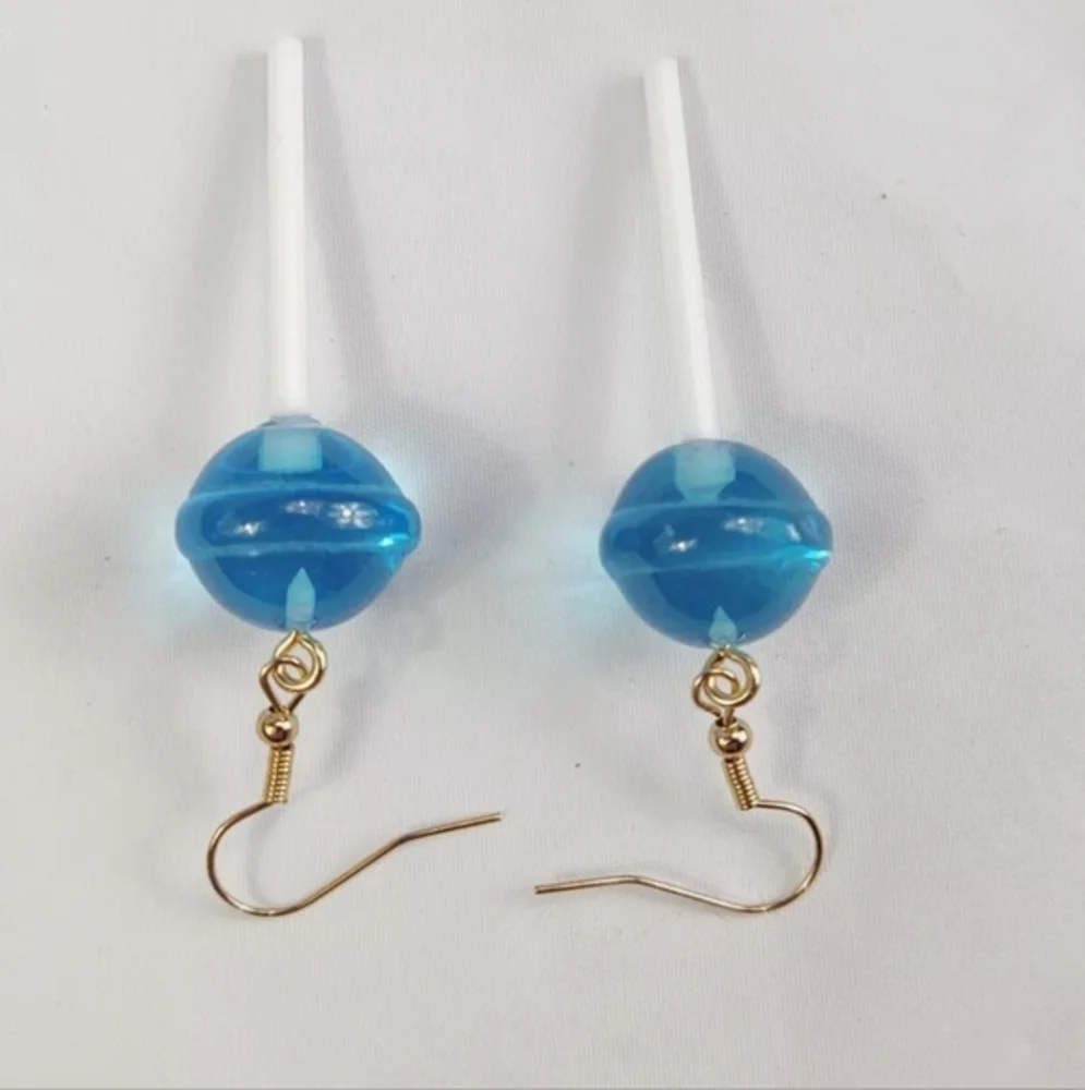 Light Blue Dum Dum Lollipop Drop Dangle Womens‎ Earrings